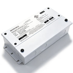HOMYHUE Dimmable LED Driver, AC 100-277V to DC 24V / 12V Amps Power Supply for COB LED Lights-Compatible Works with Lutron & Leviton-ELV MLV TRIAC 0-10V PWM 5-in-1 Low Voltage Transformer