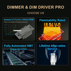 HOMYHUE Driver LED Dimmer Switch Light &amp; Dimmable LED Driver 2 in 1, FCC UL Listed Single-Pole or 3-Way Slide Dimmer Switches Power Supply for Led Strip Lights, Low Voltage Project